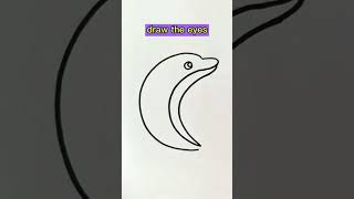 Dolphin drawing by numbers | Draw a dolphin with numbers