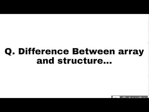 Different Between Array and Structure.   C - Language