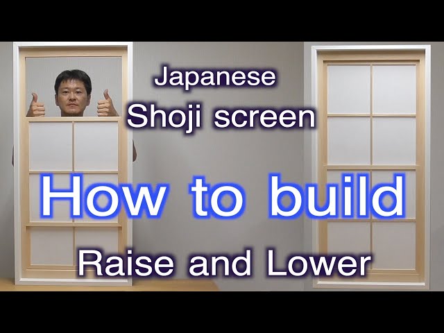 How to build Japanese Shoji screen to raise and lower // Samurai woodworker in Japan 【woodworking】 class=