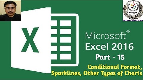 Microsoft Excel 2013-2016 (Part-15) Conditional format, Sparklines & Other Types of Charts