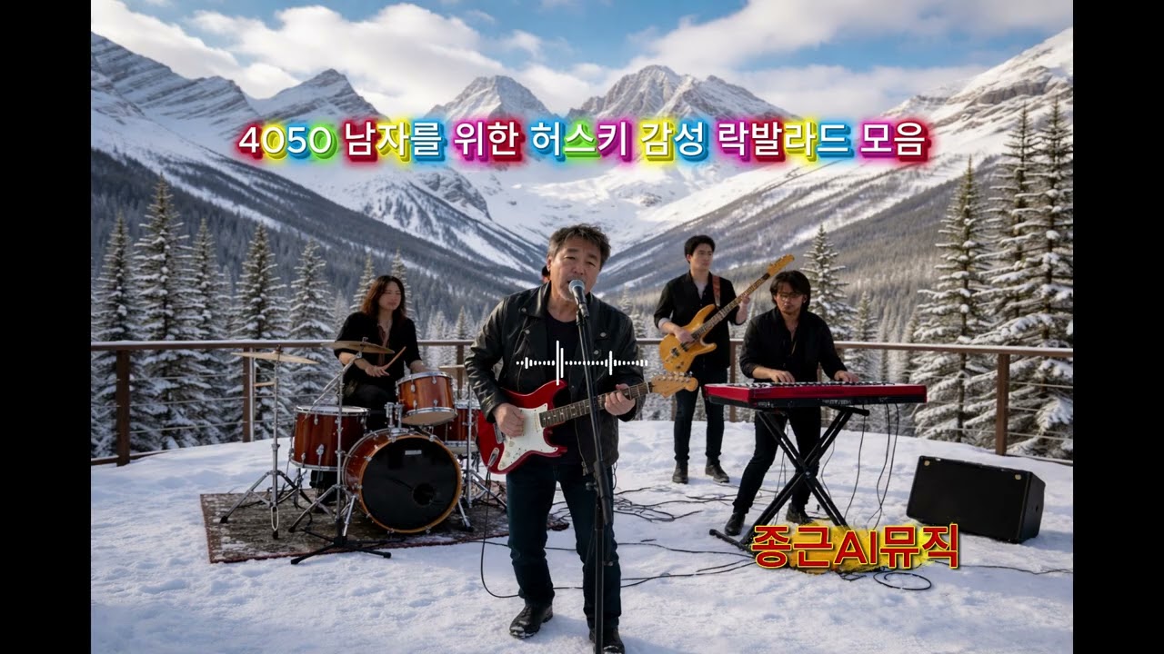 4050 남성을 위한 허스키 감성 락발라드 플레이리스트입니다.7080 감성과 트로트락, 중년 남자 보컬의 깊은 음색을 담았습니다.