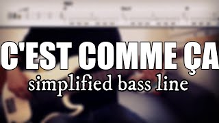 C'est comme ça - Les Rita Mitsouko | Simplified bass line with tabs #104