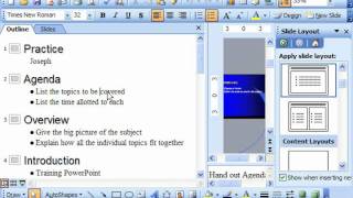 PowerPoint 2003 Tutorial Using the Outlining Toolbar Microsoft Training Lesson 21.1