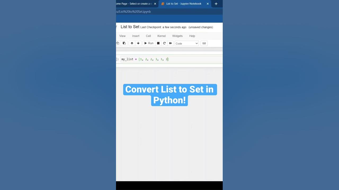 Convert list to set in python shorts python programming coding 