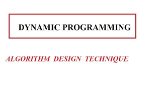 DYNAMIC PROGRAMMING Profile