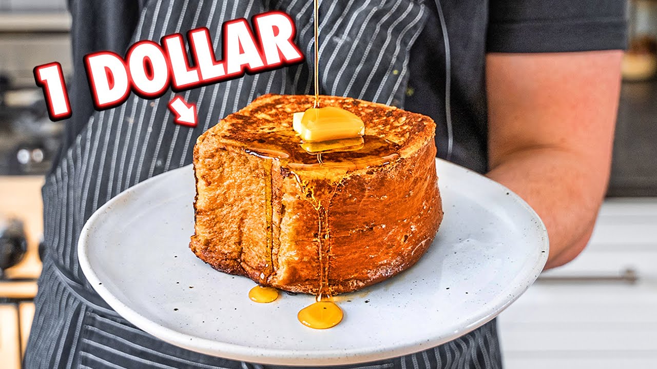 1 Dollar Giant French Toast | But Cheaper | Joshua Weissman