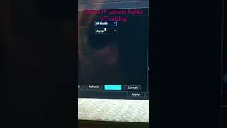 Dahua IP camera light setting off