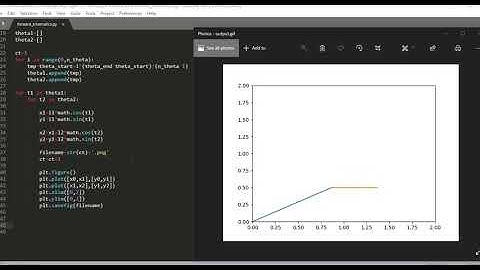Forward Kinematics of 2R Robotic Arm using PYTHON