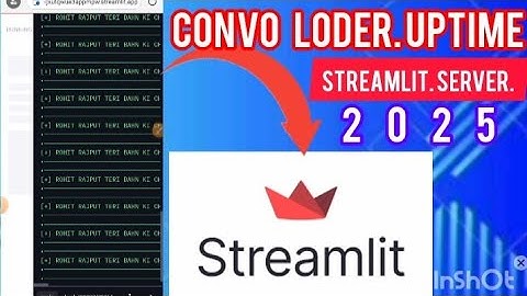 Streamlit se Convo loder uptime kese lagaye 2025 #facebook server non stop#INDIANBYAKASHBHAI loder