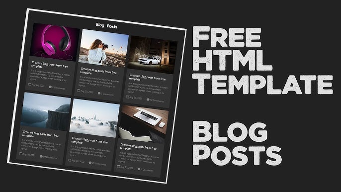 Blog posts section free HTML template + tutorial | Quick programming tutorial - YouTube blog-posts-section-free-html-template-tutorial-quick-programming-tutorial-youtube