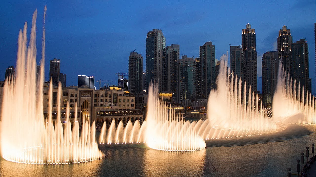 Fountain Show Dubai Mall Burj Khalifa Dubai HD YouTube