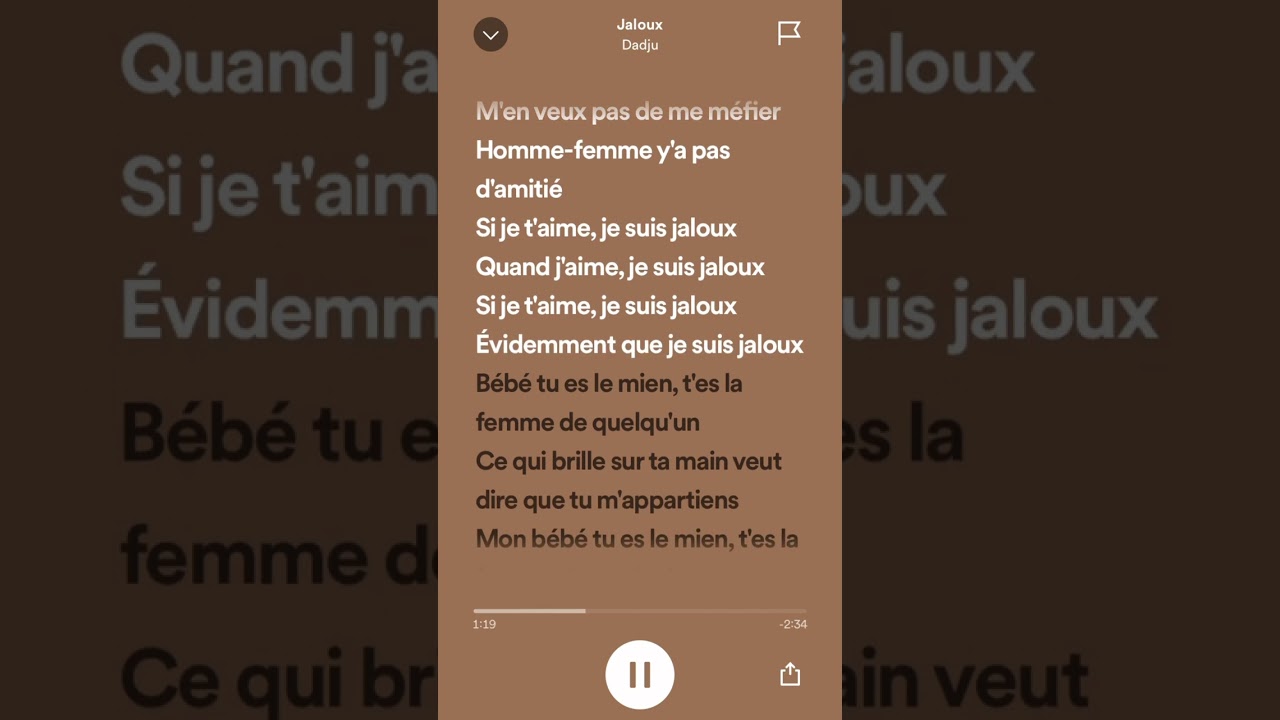 Jaloux ( Dadju) speed up