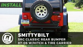 19872006 Jeep Wrangler Install: Smittybilt SRC Classic Rear Bumper with Hitch and Tire Carrier