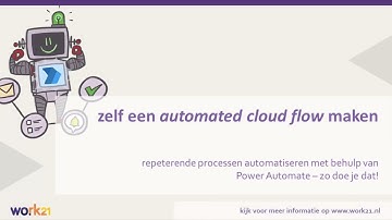 Zelf een automated cloud flow maken in Power Automate
