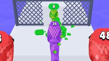 MAX LEVEL in Snake Run Race Gameplay Android,iOS (Levels 42-44)