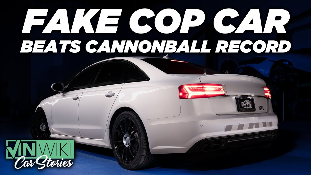 Goofy Police Car Audi Sets Cannonball Record