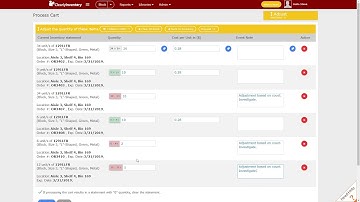 1019 - Adjusting the Quantities of Item in Inventory