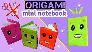 how to make easy origami notebook | mini notebook without glue & scissor