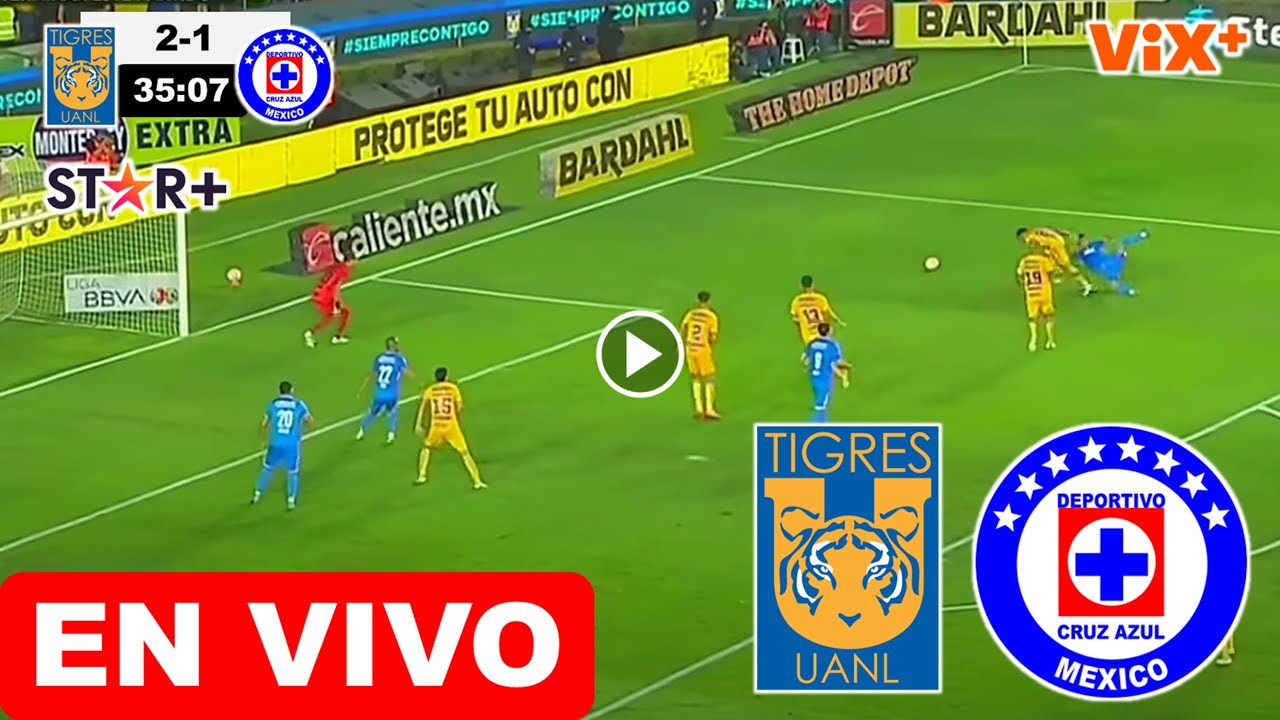 Tigres vs Cruz Azul EN VIVO donde ver y a que hora juega felinos vs ...
