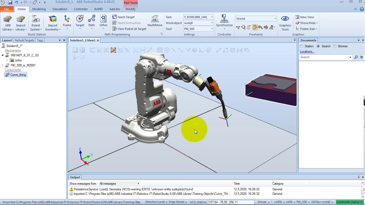 Skælde ud uophørlige Beregning ABB ROBOTSTUDIO IRB 140 WELDING - YouTube