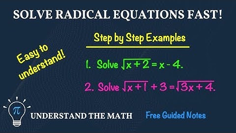 How to Solve Radical Equations | Step-by-Step Examples
