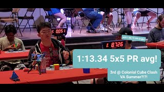 1:13.34 5x5 (former)PR average! || 3rd Place @ Colonial Cube Clash VA Summer 2025