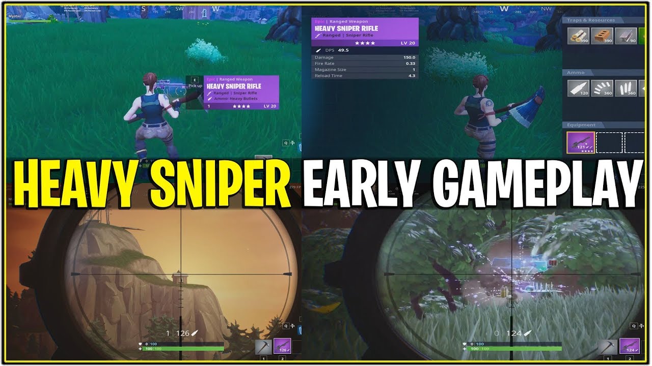*NEW* Fortnite: LEAKED HEAVY SNIPER EARLY GAMEPLAY! | (Most Powerful Weapon EVER!)