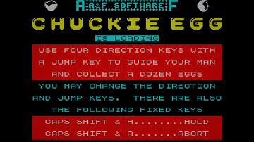 Arbathur plays... poorly: Chuckie Egg for the Sinclair ZX Spectrum 48k (1983).
