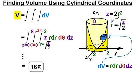 Calculus 3: Triple Integrals (12 of 25) Finding the Volume Using Cylindrical Coordinates