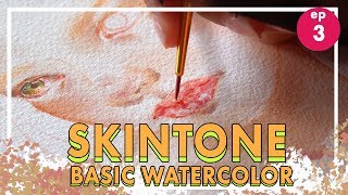 Art Class Ep.3 | Paint BASIC SKIN by WATERCOLOR | Beginner portrait tutorial ฝึกลงสีผิวคน screenshot 3