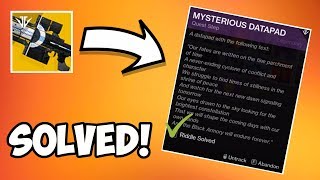 Destiny 2 | How to Solve Mysterious Datapad! How to Beat Mission & Quest That Follows!