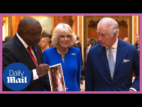 King charles iii royally welcomes south african leader cyril ramaphosa