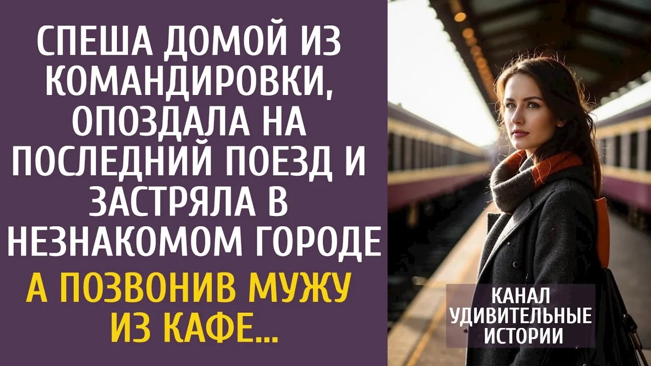 Спеша домой из командировки, опоздала на последний поезд и застряла в чужом городе… А позвонив
