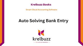 Auto Solving Bank Entries in Seconds ⚡ | Krelbuzz Books Smart Accounting Software 🚀 screenshot 5