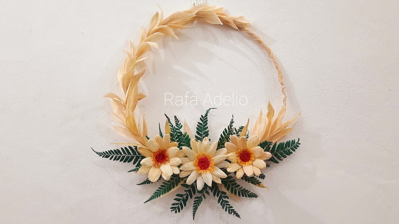 DIY Bunga Kulit Jagung | Hiasan dinding #cornhuskflower #bunga #DIY #kulitjagung #klobot #flower