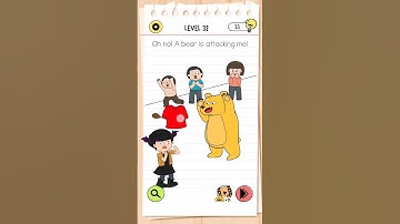 brain test 4 level 32 answer- oh no a bear is attacking me #braintest4 #viral #shortvideo
