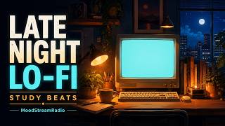Late Night Lo Fi Study Beats  Cozy Retro Computer Visualizer