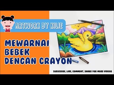 Cara Mewarnai Gradasi Warna Bebek Pemandangan Art Tutorial 6