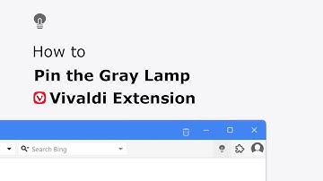 🔵How to pin Vivaldi Extension in Vivaldi toolbar?