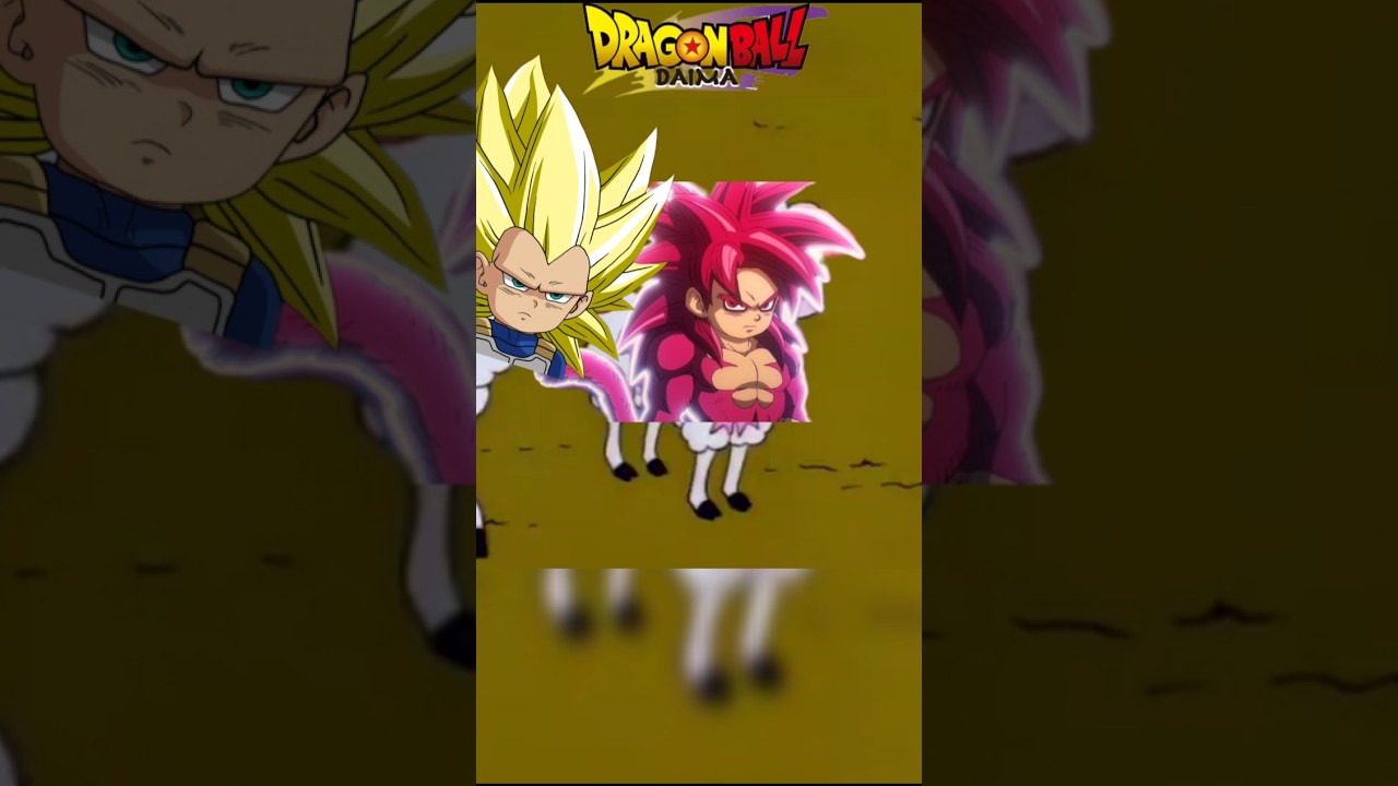 Goku ssj 4 y Vegeta ssj 3 Dragon ball Daima meme LosSimpsons 