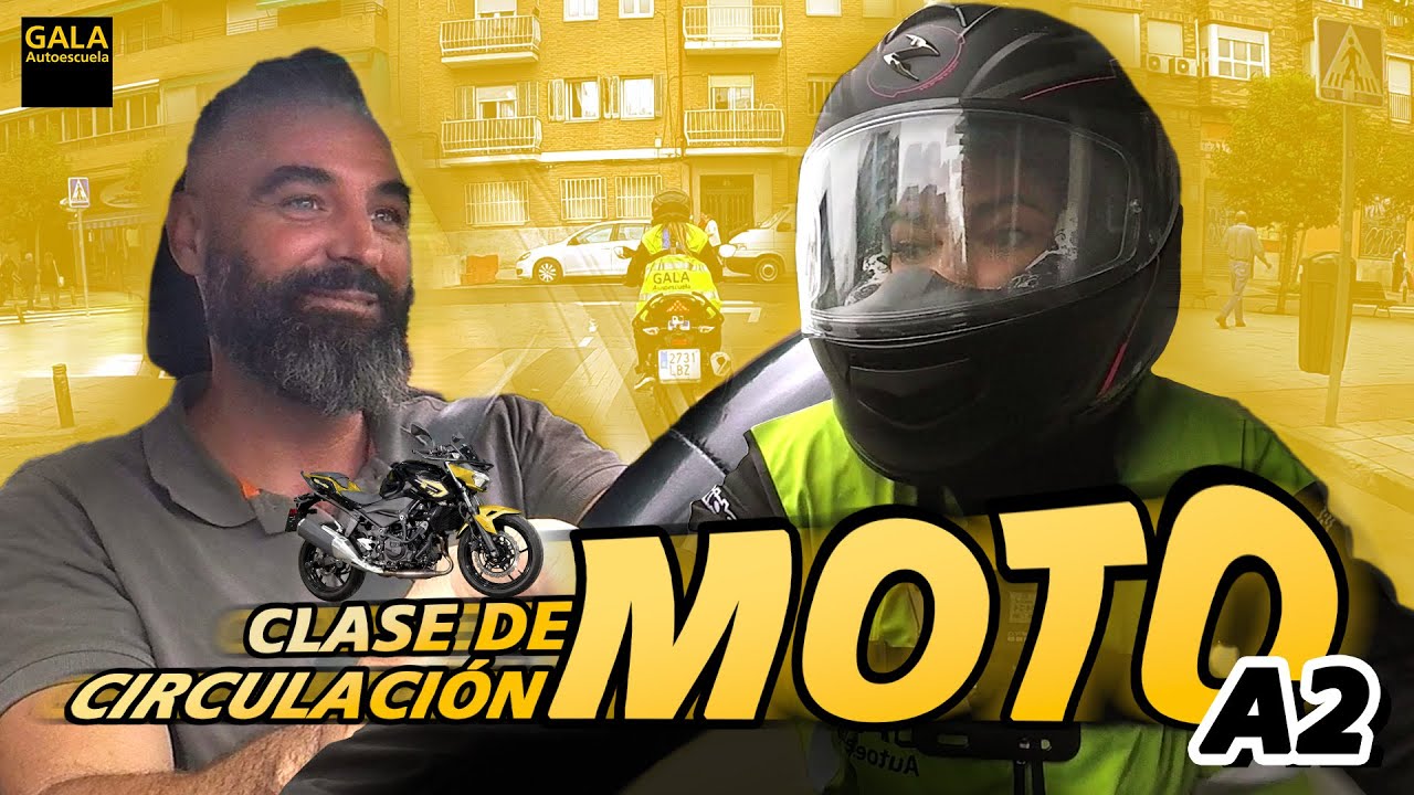 Cómo hacer giros en moto - Clase práctica de circulación moto carnet A2 · Autoescuela GALA
