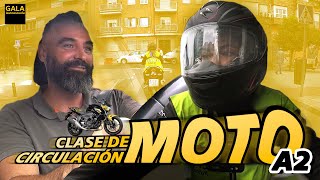 Cómo hacer giros en moto - Clase práctica de circulación moto carnet A2 · Autoescuela GALA