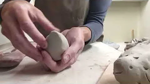 Making a ceramic Blessing Bird time lapse