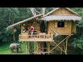 Timelapse: Building a Bamboo Tree House from Start to Finish | Off-Grid Survival