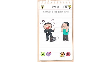 "The music is too loud stop it" Brain Test All-Star Level 181 Guide