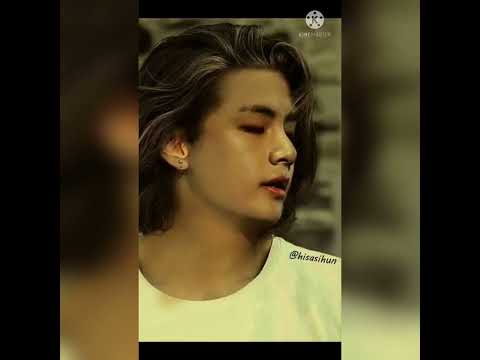 Kim taehyung in long hair.    k-pop idol