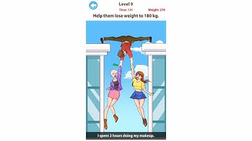 Annoy It Tricky Puzzle - Level 9 Help them lose weight to 180 kg || Solution