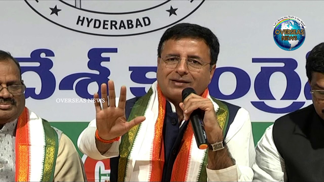 Congress Randeep Singh Surjewala Press Conference at Gandhi Bhavan | Overseas News