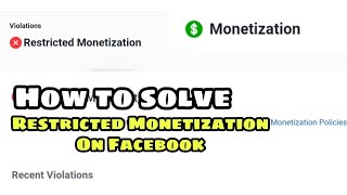 How To Solve Restricted Monetization FB | How To Recover Fb partner monetization policy