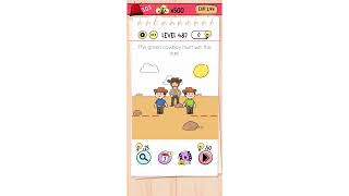 "The green cowboy must win the duel" Brain Test Level 487 Quick Guide Net Worth